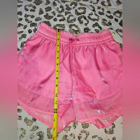 Rare Nike Pink Satin Mesh Athletic Workout Sports Shorts Womens Extra Small XS - Picture 9 of 10